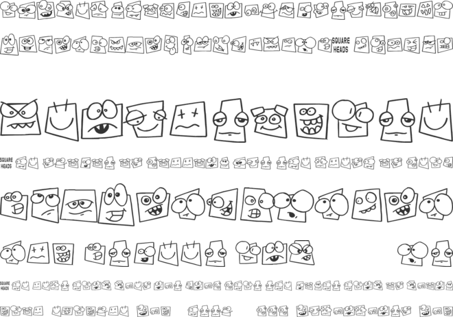 Squareheads font preview