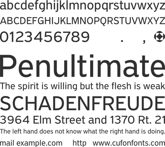PF Grand Gothik font preview