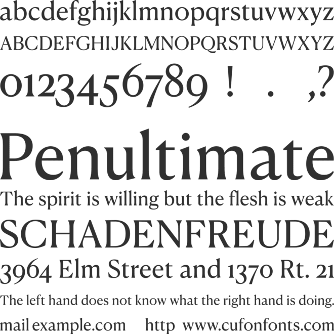 Canela Text Trial font preview