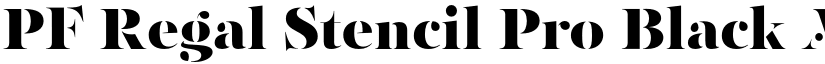 PF Regal Stencil Pro Black font