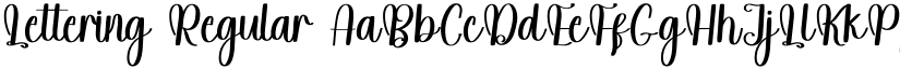 Lettering Regular font