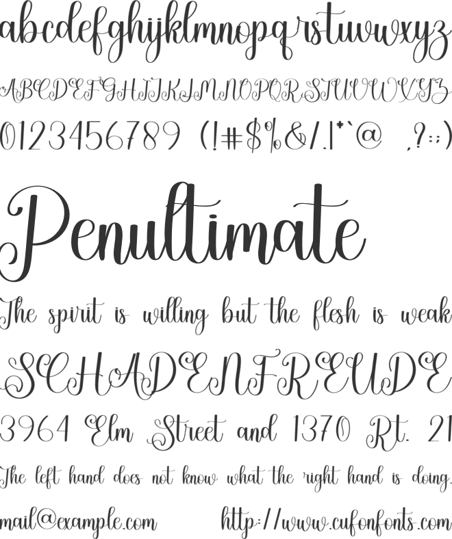 Alinggate Signature font preview
