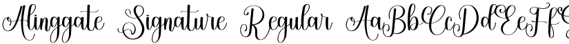 Alinggate Signature Regular font