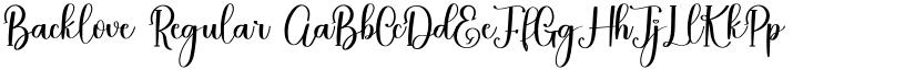 Backlove Regular font