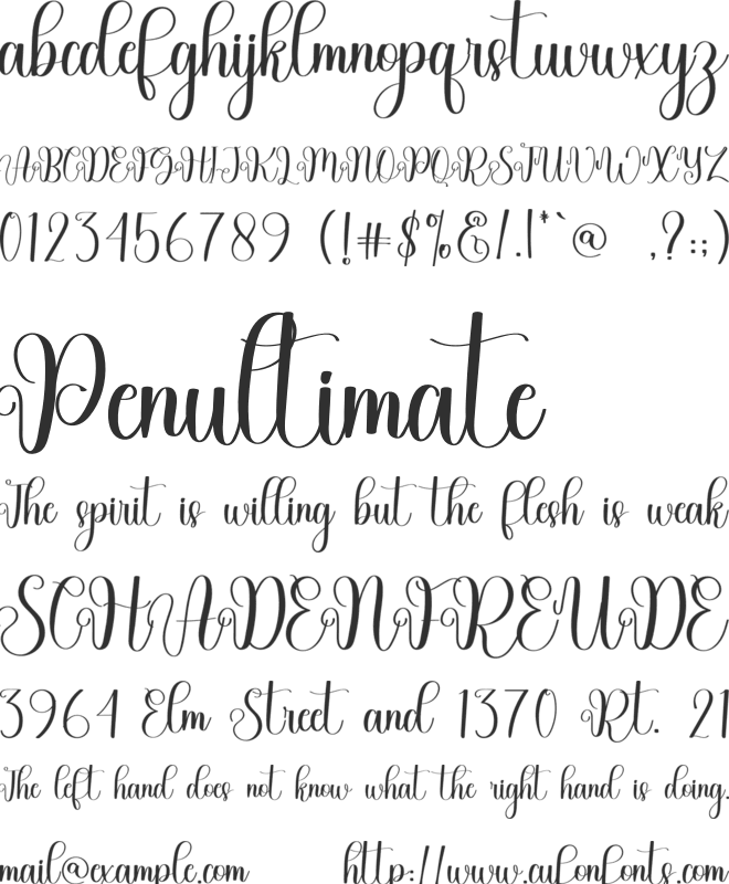 Historycal font preview