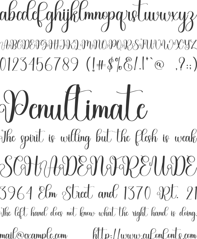 Historycal font preview
