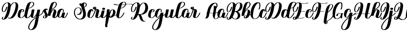 Delysha Script Regular font