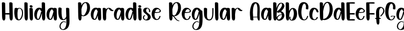 Holiday Paradise Regular font