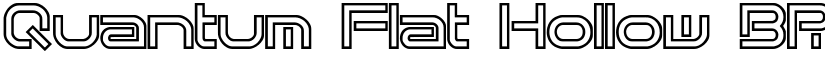 Quantum Flat Hollow BRK Regular font