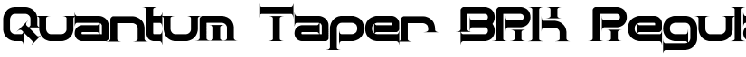 Quantum Taper BRK Regular font