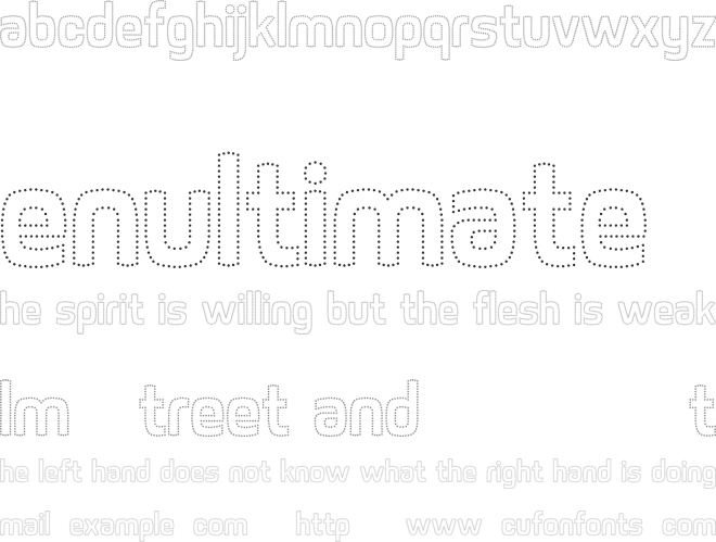 puncture font preview