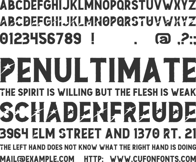Fonstars font preview