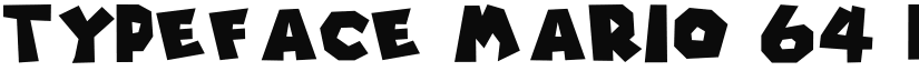 Typeface Mario 64 Regular font