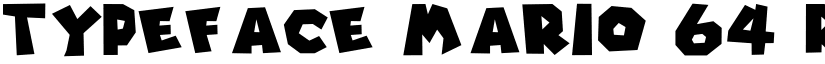 Typeface Mario 64 Regular font