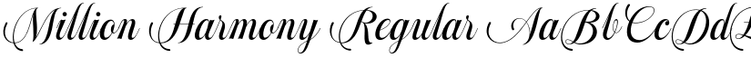 Million Harmony Regular font