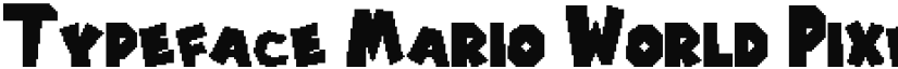 Typeface Mario World Pixel Filled font download
