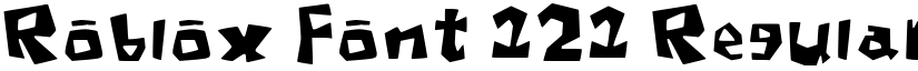 Roblox Font 121 Regular font