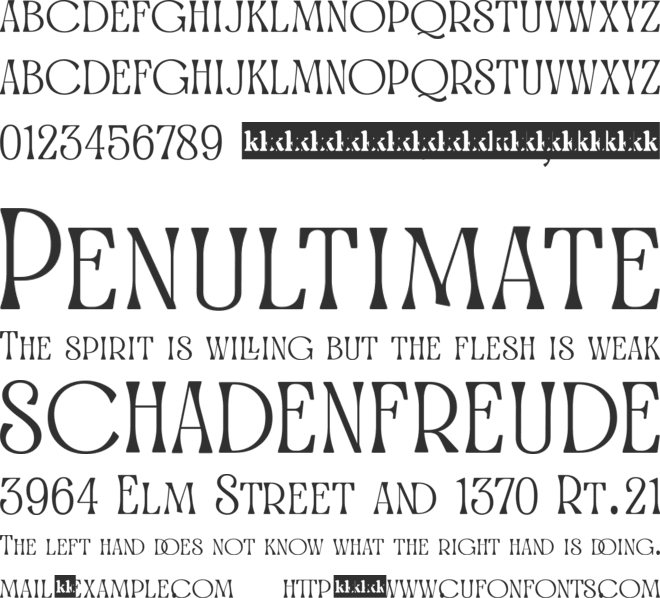 Awesome Lathusca font preview