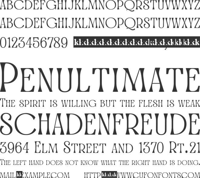 Awesome Lathusca font preview