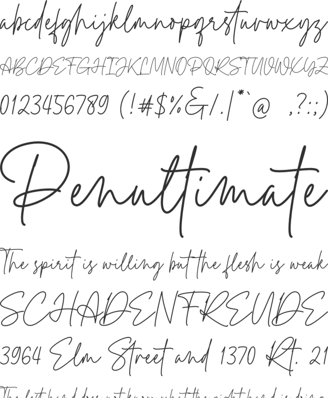 Pointone font preview