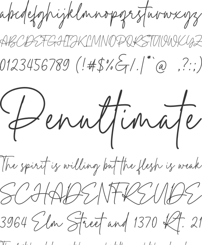 Pointone font preview