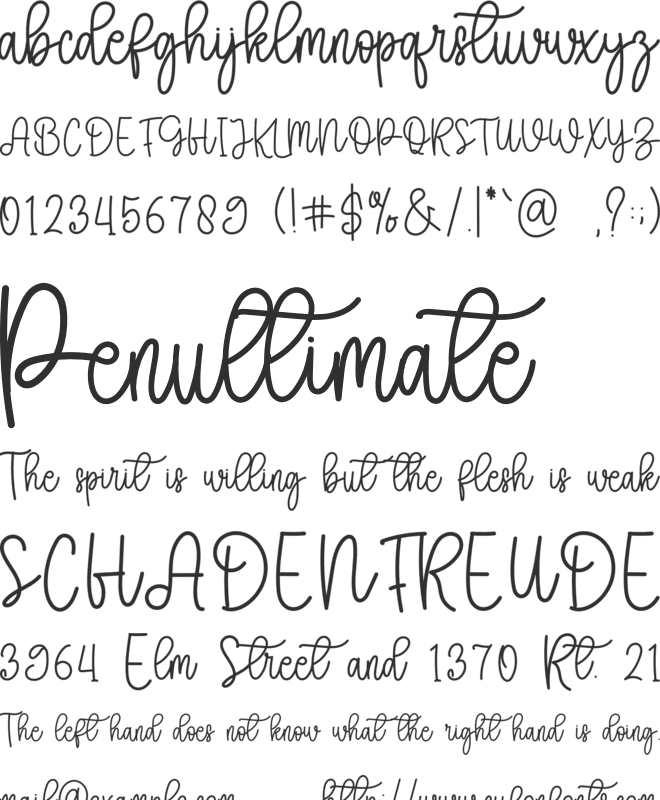 Writing Wonderful font preview