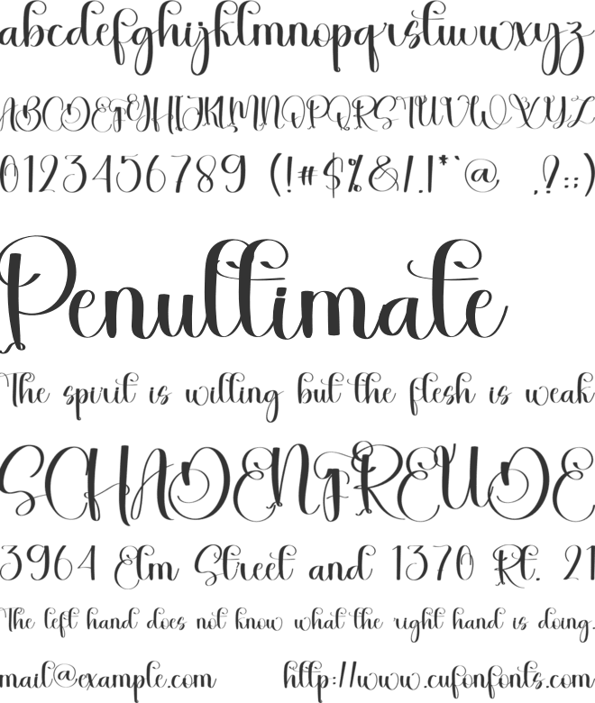 Bestie font preview