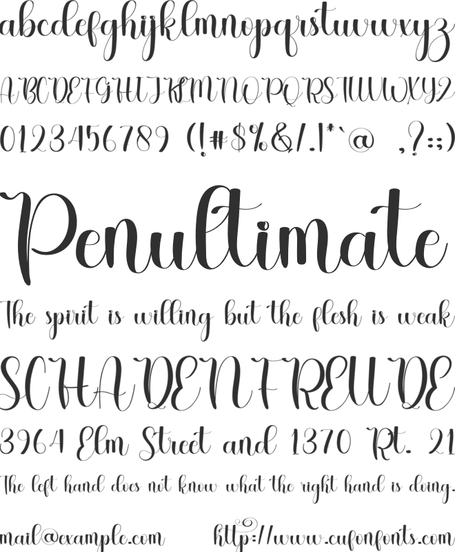 Master Pretties font preview