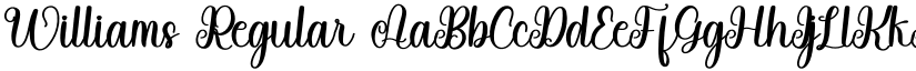 Williams Regular font