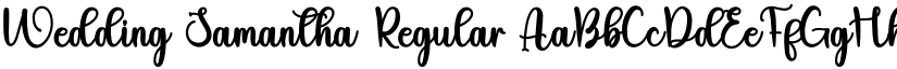 Wedding Samantha Regular font