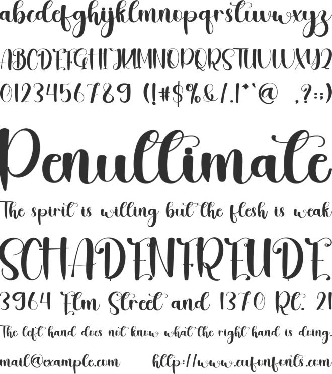 Springs font preview