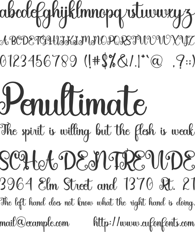 Gabryllia font preview