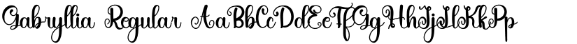 Gabryllia Regular font