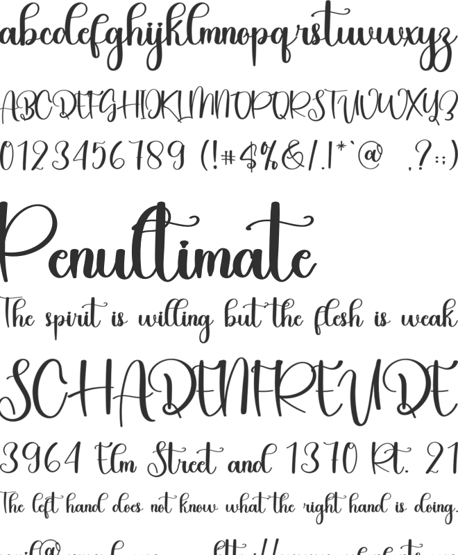 My Lovely font preview