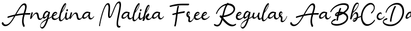 Angelina Malika Free Regular font