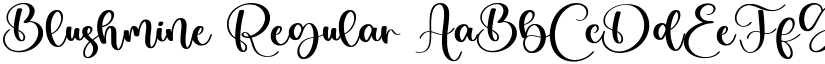 Blushmine Regular font