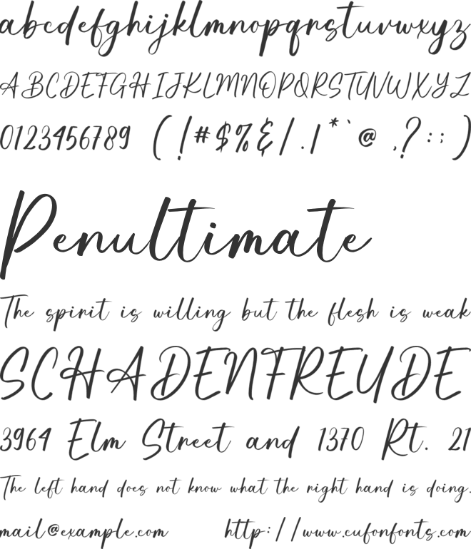 Kimberly Signature font preview