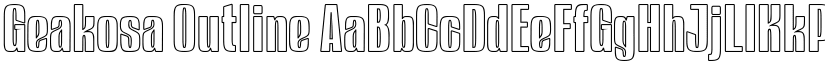 Geakosa Outline font