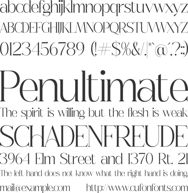 Champhin font preview