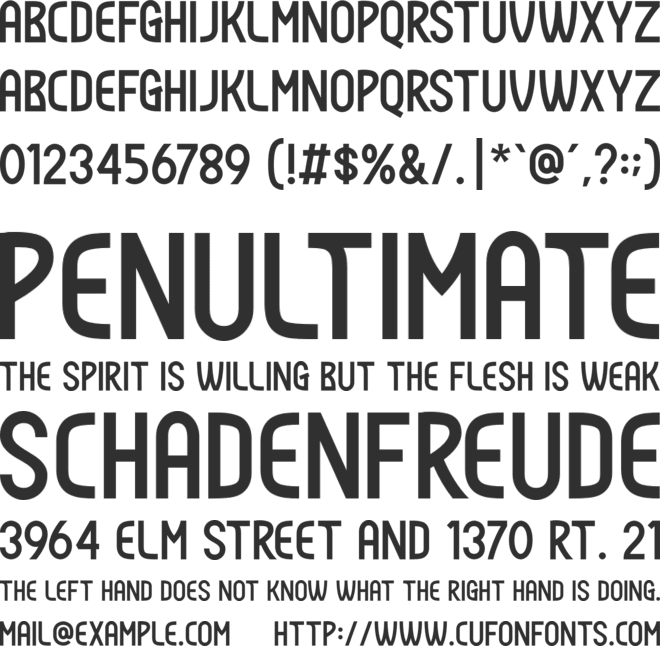 Todays font preview