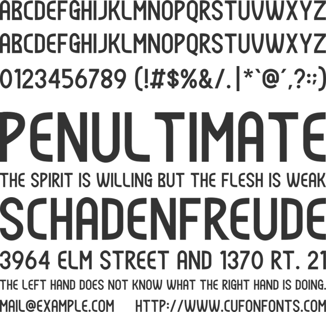 Todays font preview