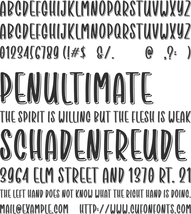 Almond Brownies font preview