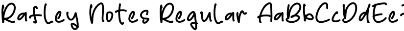 Rafley Notes Regular font