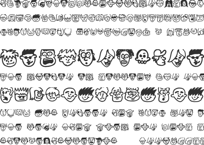 People Freak font preview