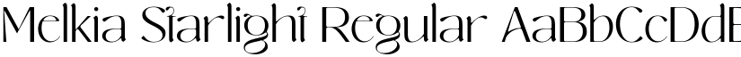 Melkia Starlight Regular font