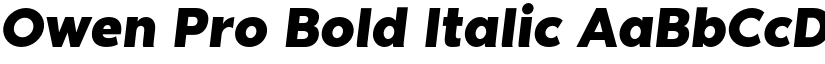 Owen Pro Bold Italic font