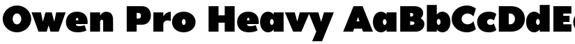 Owen Pro Heavy font
