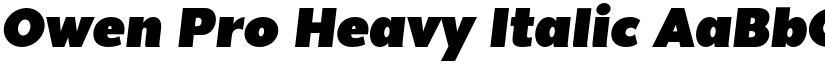 Owen Pro Heavy Italic font