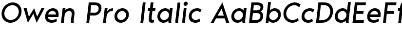 Owen Pro Italic font