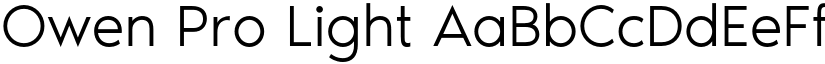 Owen Pro Light font